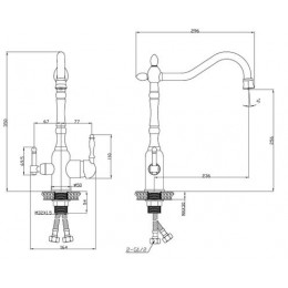 Смеситель для кухонной мойки ESKO Florence (FR 519 Br)