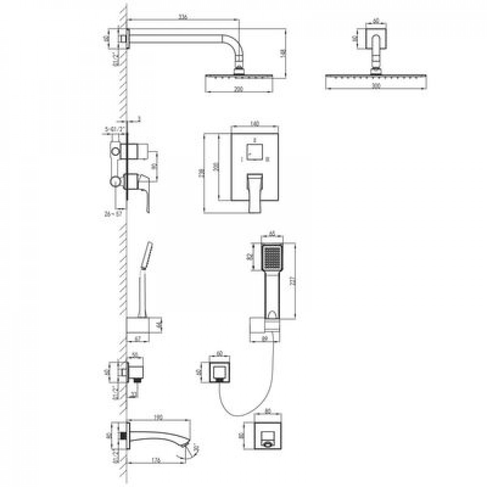 Душевая программа для ванны Lemark Unit (LM4522C)