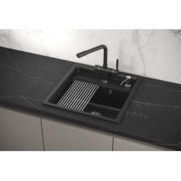 Кухонная мойка GRANULA Kitchen Space (5002, ШВАРЦ)