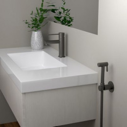 Смеситель для раковины с гигиеническим душем Timo Saona черное золото (2360/18G)