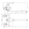 Смеситель для ванны и душа Lemark Ursus (LM7251BL)