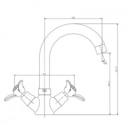 Смеситель для умывальника FASHUN хром (A1312)