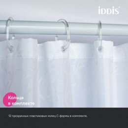 Штора для ванной IDDIS Base 200x240 см, Полиэстер (BD05P24i11)