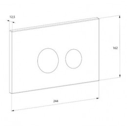 Клавиша смыва, хром, D&K Bayern (DB1529001.2), инсталляция DI8050127