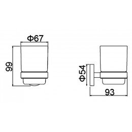 Стакан для зубных щеток Timo Saona (13031/03) черный