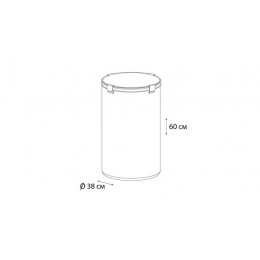 Корзина для белья FIXSEN SMART STYLE на завязках серая (FX-1033A)