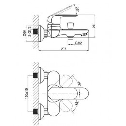 Смеситель для ванны DK Venice Gondola (DA1023218)
