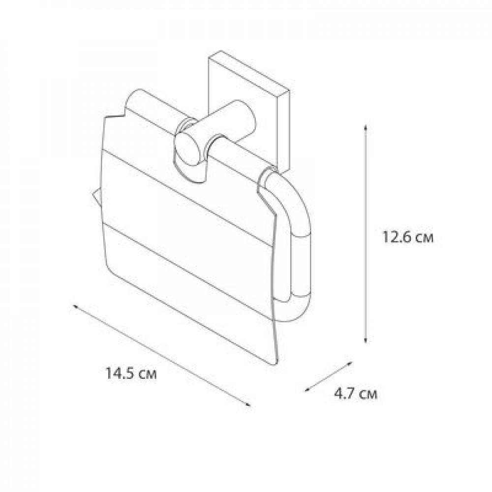 Бумагодержатель с крышкой Fixsen Lux Satin, сатин (FX-16010)