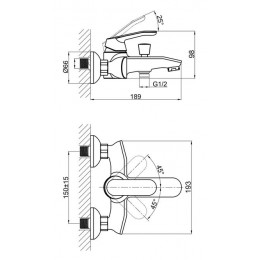 Смеситель для ванны DK Venice Rialto (DA1063201)