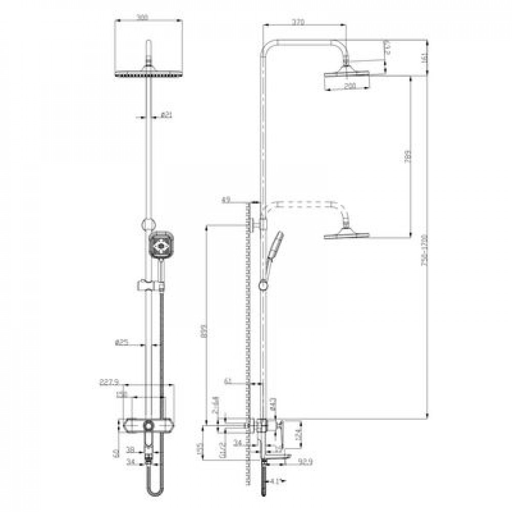 Душевая система Lemark Prizma (LM3962C)