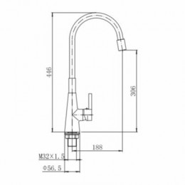 Смеситель для кухни FASHUN с гибким изливом (A4153+B03)