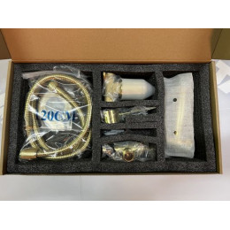 Смеситель встроенный с гигиеническим душем Timo Saona (2389/17SM) золото матовое