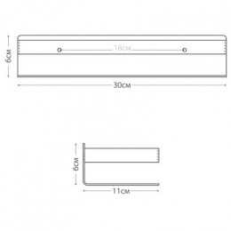 Полка прямоугольная Fixsen одноэтажная золото-сатин "HOTEL" (FX-31003H)
