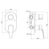 Смеситель Lemark Linara для ванны и душа встраиваемый (LM0427C)