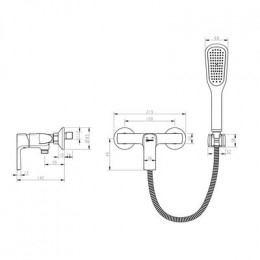 Смеситель для душа Lemark Ursus (LM7203BL)
