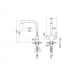 Смеситель для кухни с подключением фильтра и выдвижной лейкой Timo Saona черный (2346/03FL)