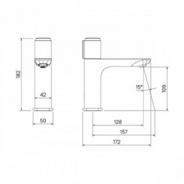 Смеситель для умывальника IDDIS Slide с кнопочным управлением (SLISBBTi01)