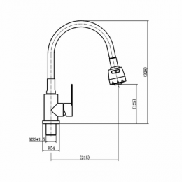 Смеситель для кухни FASHUN (A54101+N7348)