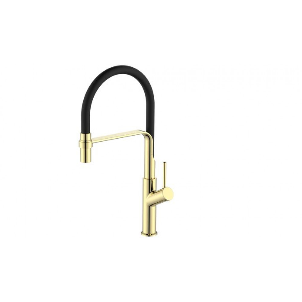 Смеситель для кухни ESKO гибкий излив черный, Gold (K50GB)