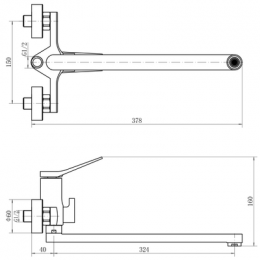 Смеситель FASHUN ванно-душевой (A2286-7)