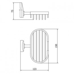Мыльница FASHUN решетчатая хром (A1602-2)