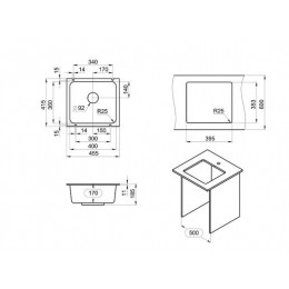 Кухонная мойка GRANULA (3601, АРКТИК)