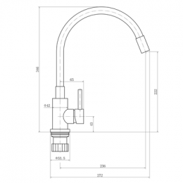 Смеситель для кухни FASHUN белый (A54101N-8A)