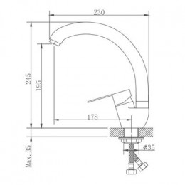 Смеситель для кухни Haiba (HB41801-2)