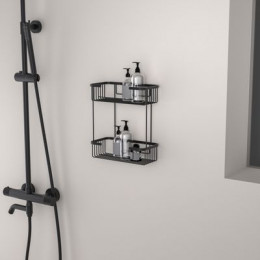 Полка двойная Timo Saona черный (13083/03)