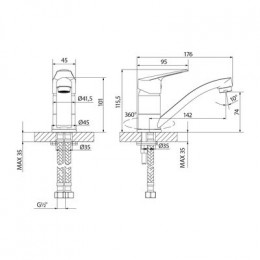 Смеситель для раковины Lemark Partner (LM6507C)