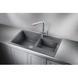 Кухонная мойка GRANULA (8201, ГРАФИТ)