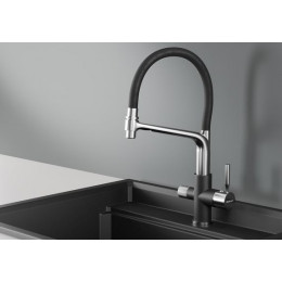 Смеситель для кухни GRANULA (0075, ШВАРЦ)