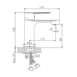 Смеситель для раковины Haiba (HB10557-8)