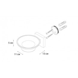 Мыльница FIXSEN Metra стекло (FX-11108)