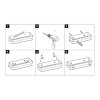 Полка для душа прямая Lemark SHELF LINE 400 мм из нерж. стали с крючками, хром (9771052)