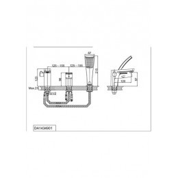 Смеситель для ванны DK Berlin Freie (DA1434901)