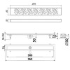 Душевой лоток TIMO Drain Protect 900 с вставкой DR20, сатин (DP20900-DR20900)