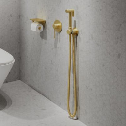 Смеситель встроенный с гигиеническим душем Timo Saona (2389/17SM) золото матовое