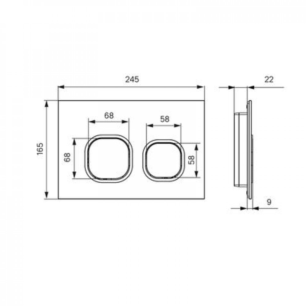 Клавиша смыва IDDIS белая Uniglass 001 (UNG01GWi77)