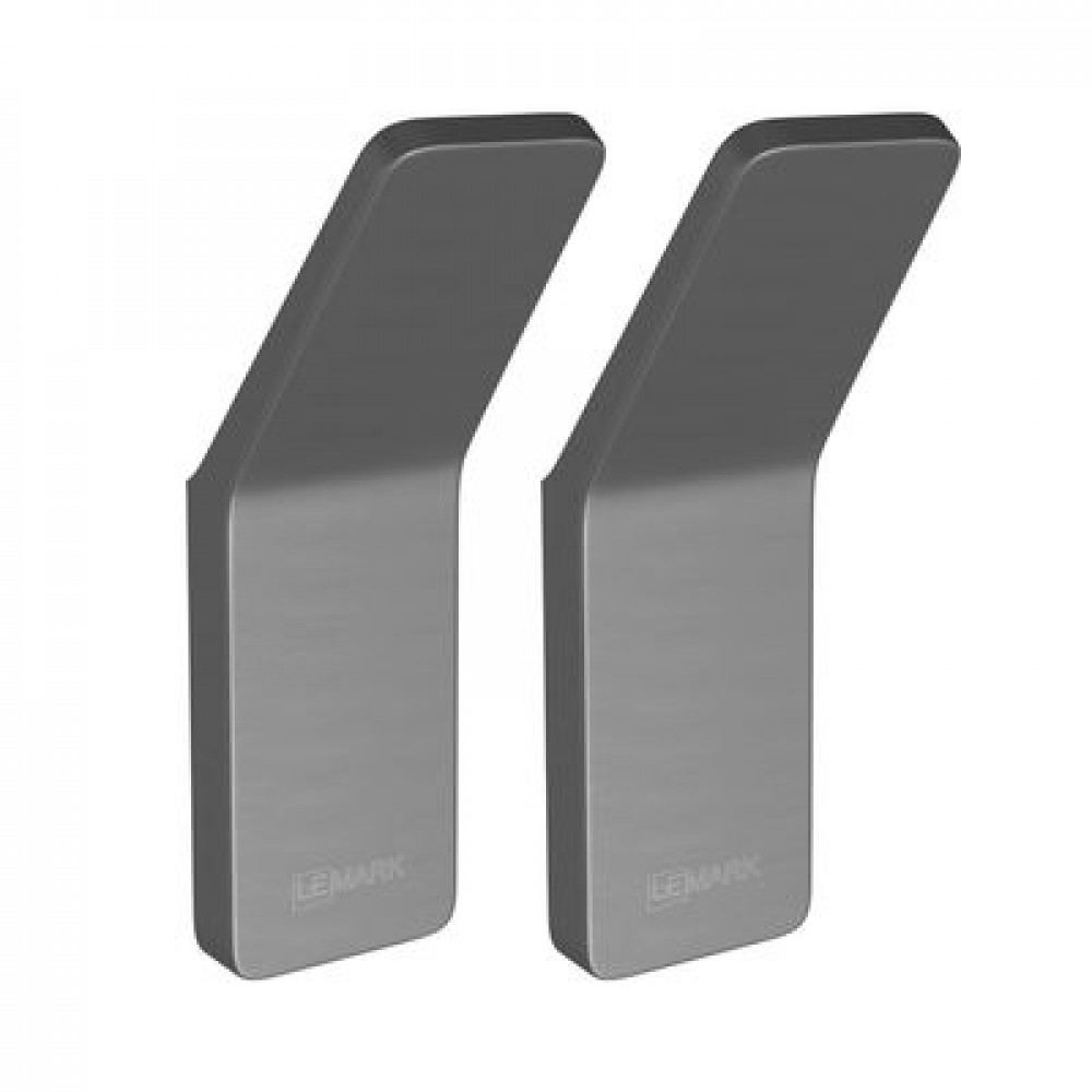 Крючок одинарный Lemark SMOOTH LINE для полотенец и халатов, графит (9716003)