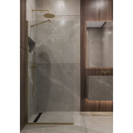 Душевая перегородка TP-1190/17C-8 в узком  профиле 1950*1190, стекло прозрачное 8 мм (T14)
