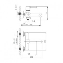 Смеситель для ванны Haiba (HB60814-7)