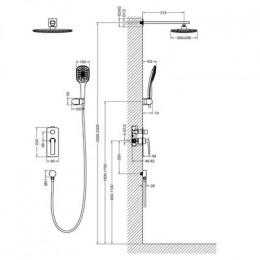 Душевая система встроенная Timo Helmi (SX-4069/03SM) черный