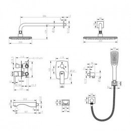 Душевая сиситема Lemark Ursus (LM7222BL)