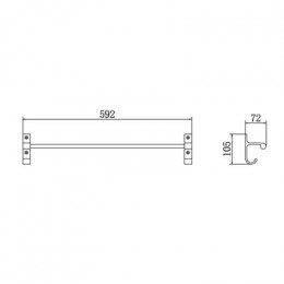 Полотенцедержатель FASHUN, черный (A71501-7)