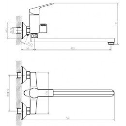 Смеситель для ванны и душа ESKO SAINT-PETERSBURG (SPb 31)