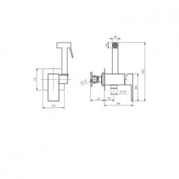Гигиенический душ встраиваемый RUSH Thira (TR3635-99Grey)