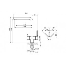 Смеситель для кухни GRANULA (7011, СТАЛЬ САТИН)