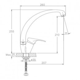 Смеситель для кухни Haiba (HB4113-2)