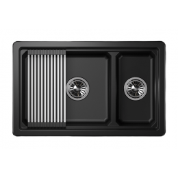 Кухонная мойка GRANULA Kitchen Space (7304U, ЧЁРНЫЙ)
